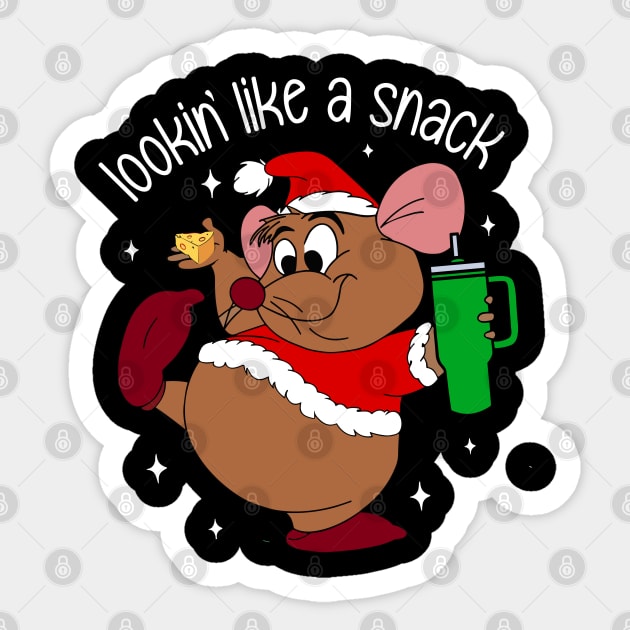 Lookin Like A Snack Gus Gus Christmas And The Cheese Sticker by TrikoCraft